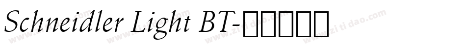 Schneidler Light BT字体转换